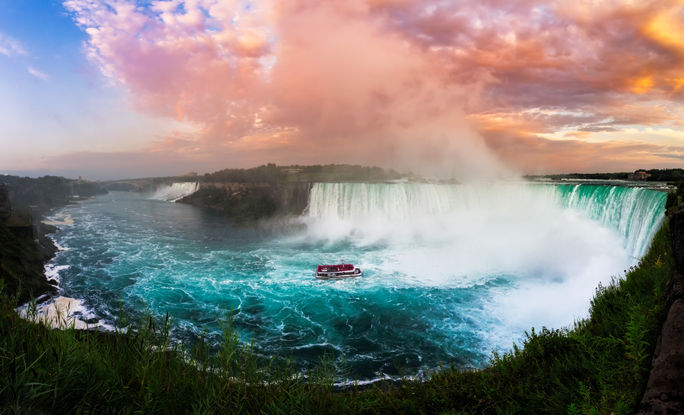Niagara Falls at sunset Niagara Falls at sunset