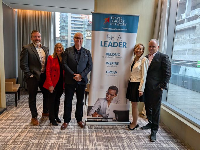 L–R: Cory Voss, Travel Leaders Group; Pam Young, Internova Travel Group; Lindsay Pearlman, Travel Leaders Network; Christine James, Travel Leaders Network; Stephen McGillivray, Internova Travel Group L–R: Cory Voss, Travel Leaders Group; Pam Young, Internova Travel Group; Lindsay Pearlman, Travel Leaders Network; Christine James, Travel Leaders Network; Stephen McGillivray, Internova Travel Group