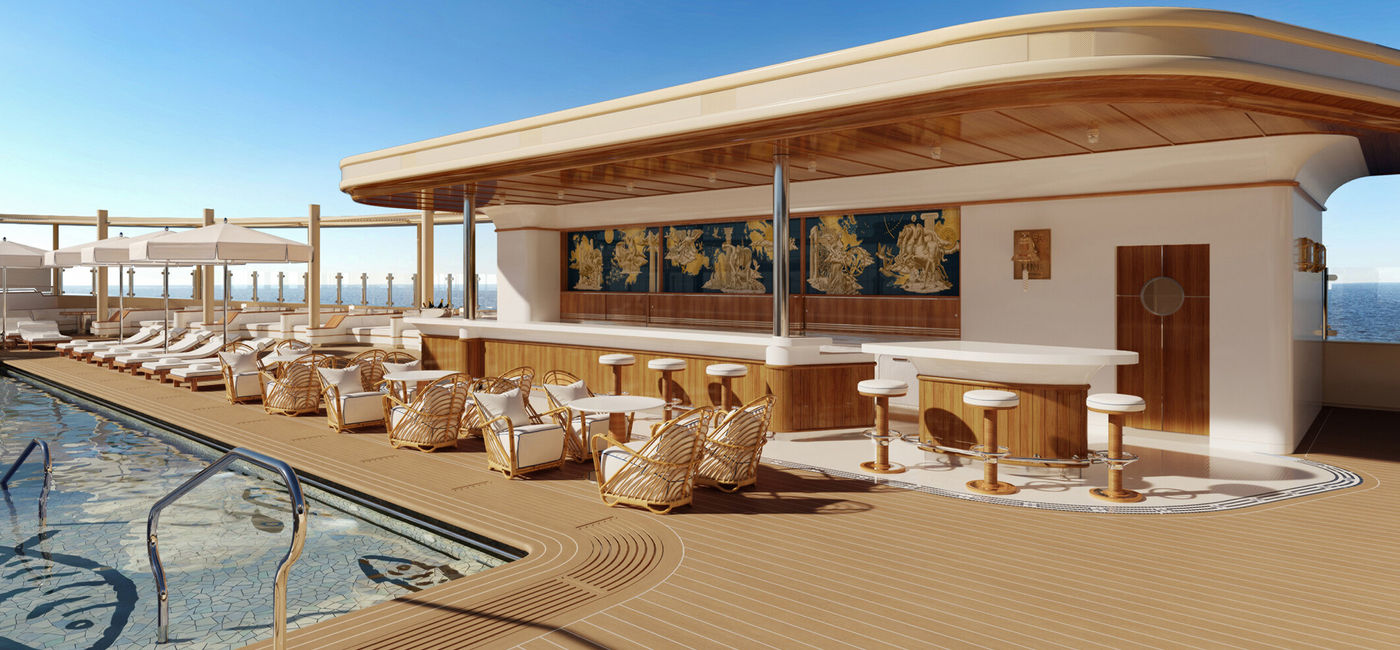 Image: A rendering of Bar Piscine on Four Seasons I (Photo Credit: Four Seasons Yachts)