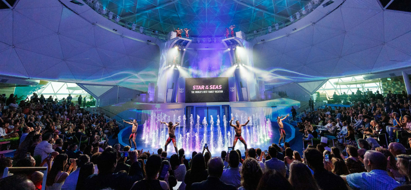 Image: Royal Caribbean and godmother Kellie Gerardi hosted a naming celebration for the new Star of the Seas in Port Canaveral (Orlando), Florida. (Photo Credit: Royal Caribbean International)