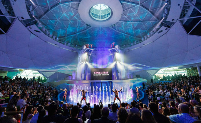 Royal Caribbean and godmother Kellie Gerardi hosted a naming celebration for the new Star of the Seas in Port Canaveral (Orlando), Florida Royal Caribbean and godmother Kellie Gerardi hosted a naming celebration for the new Star of the Seas in Port Canaveral (Orlando), Florida