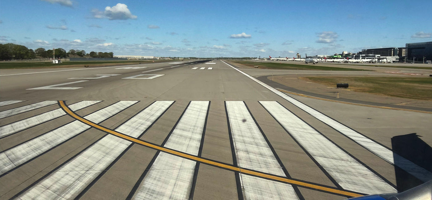 Image: View of runway at Minneapolis-Saint Paul International Airport. (Photo Credit: Photo by Paul J. Heney.)