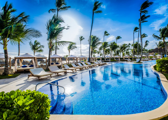 The Club pool at Majestic Resorts. The Club pool at Majestic Resorts.