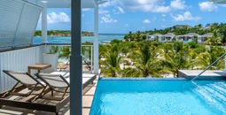 Hammock Cove Antigua. Signature Villa oversized plunge pool three times the size of other suites.