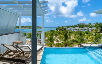 Hammock Cove Antigua. Signature Villa oversized plunge pool three times the size of other suites.