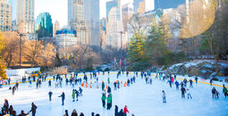 People ice skating in Central Park, New York City