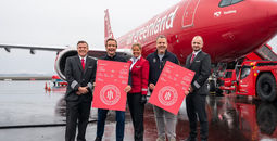 HX with partners Air Greenland, after landing from Copenhagen at Nuuk airport, with Airbus A330-800neo, "Tuukkaq"