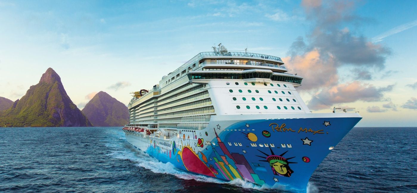 Image: Norwegian Breakaway at Saint Lucia. (Photo Credit: Norwegian Cruise Line Media)
