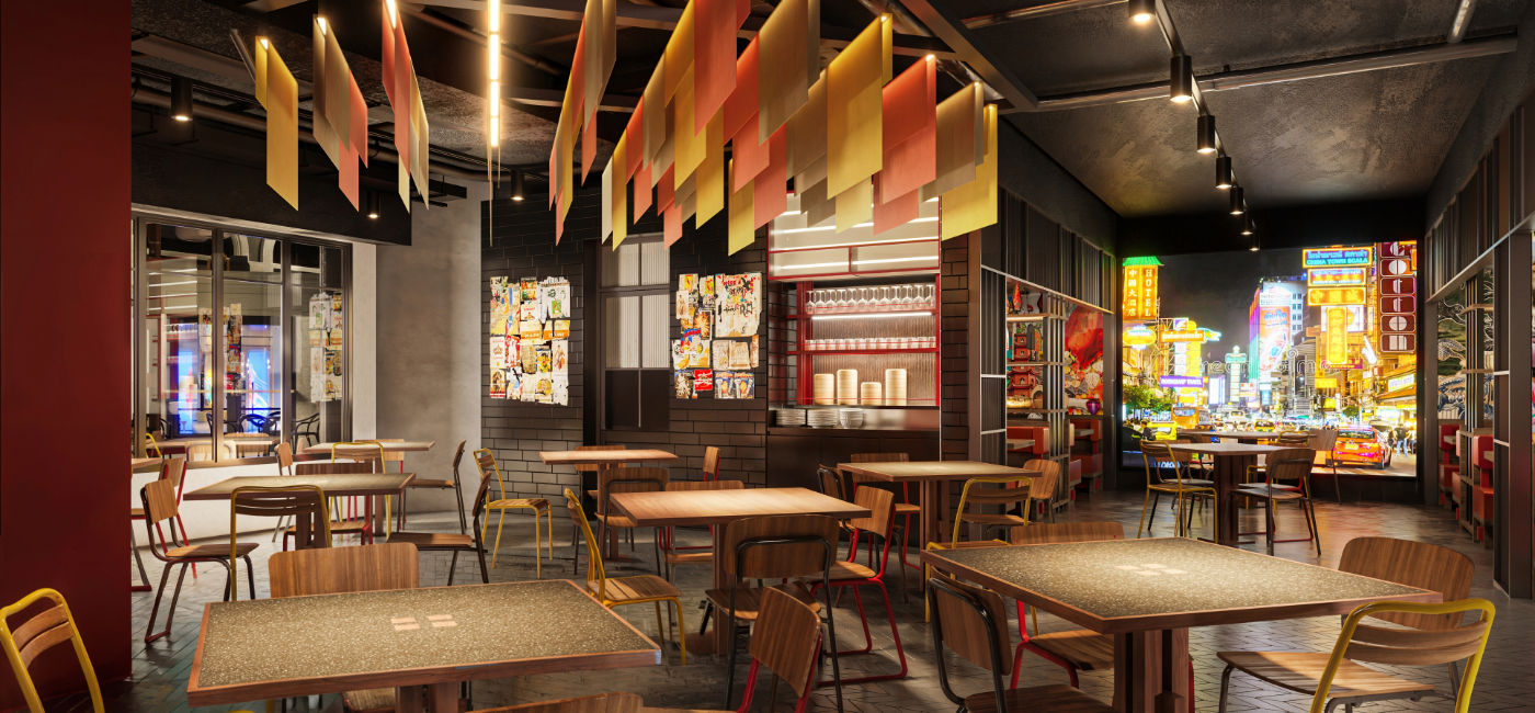 Image: The dining area of the MSC World Asia's Pan-Asian specialty restaurant. (Photo Credit: MSC Cruises)