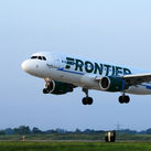 Frontier Airlines Airbus A320 landing.