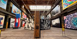 Street art from around the world is displayed throughout the museum.