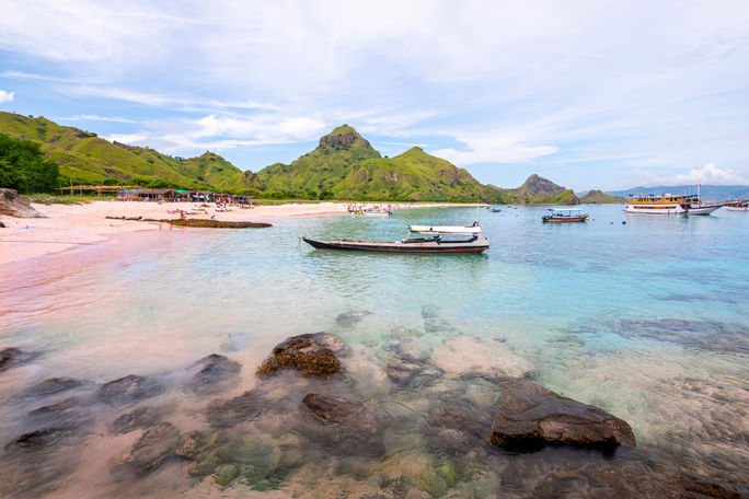 adobe stock, komodo national park, indonesia beaches, beaches in indonesia, pink beach, pink beaches, best beaches 2024