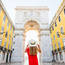 A traveler visits Lisbon during a stopover