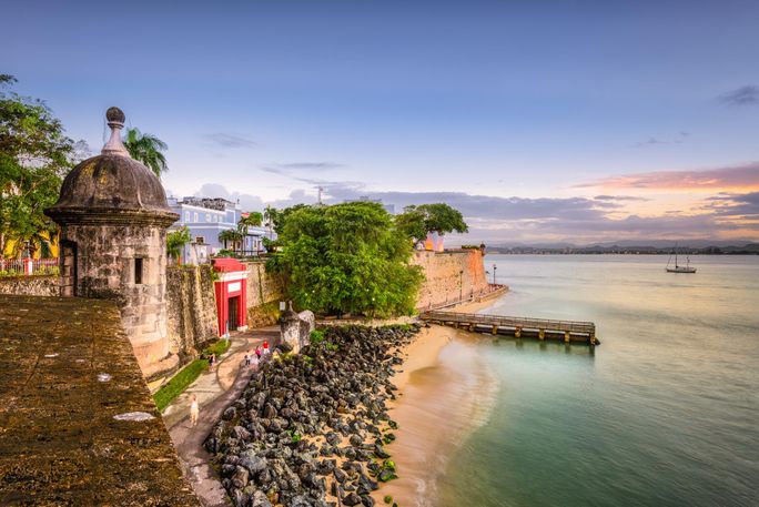 San Juan, Puerto Rico along Paseo de la Princesa