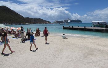 Cruise ships in St. Maarten.