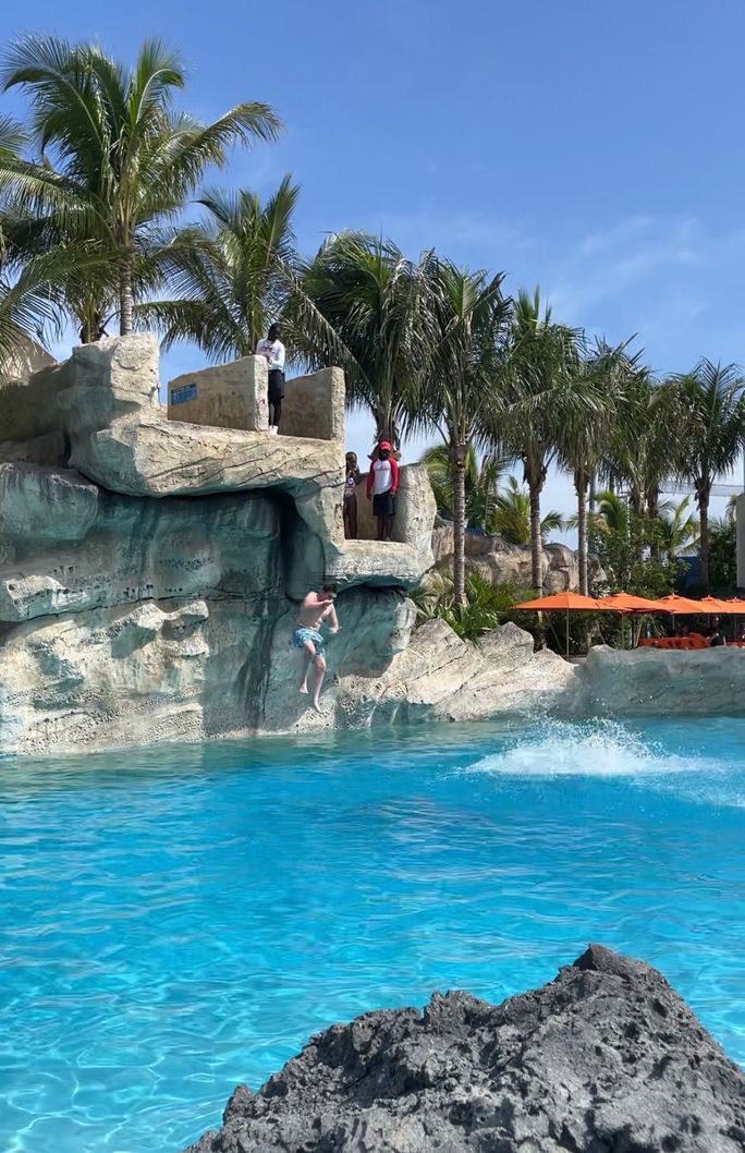 Cliffside Cove features 10- and 15-foot tall cliff jumps Cliffside Cove features 10- and 15-foot tall cliff jumps
