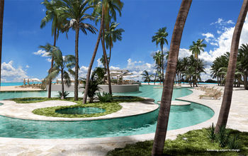 Rendering of pool with ocean views at Viva Miches by Wyndham