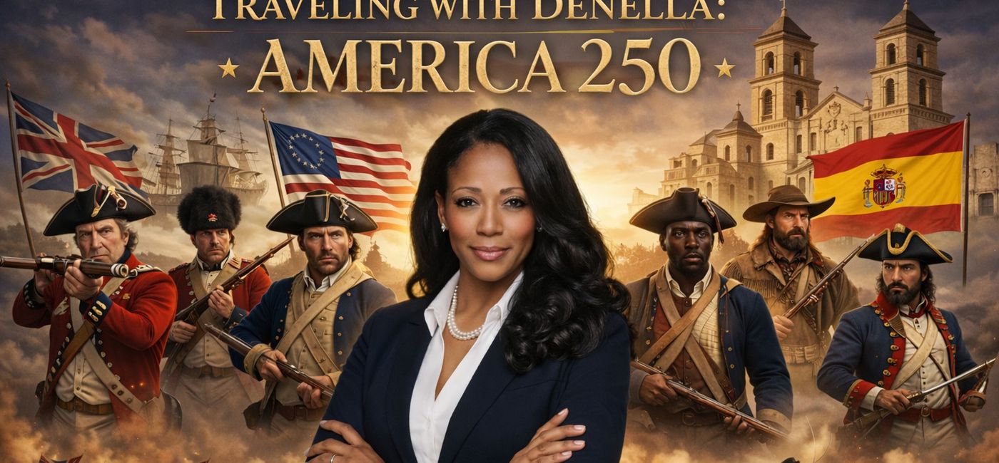 Image: Traveling With Denella: America 250 television special. (Photo Credit: SOAR Entertainment & Media)