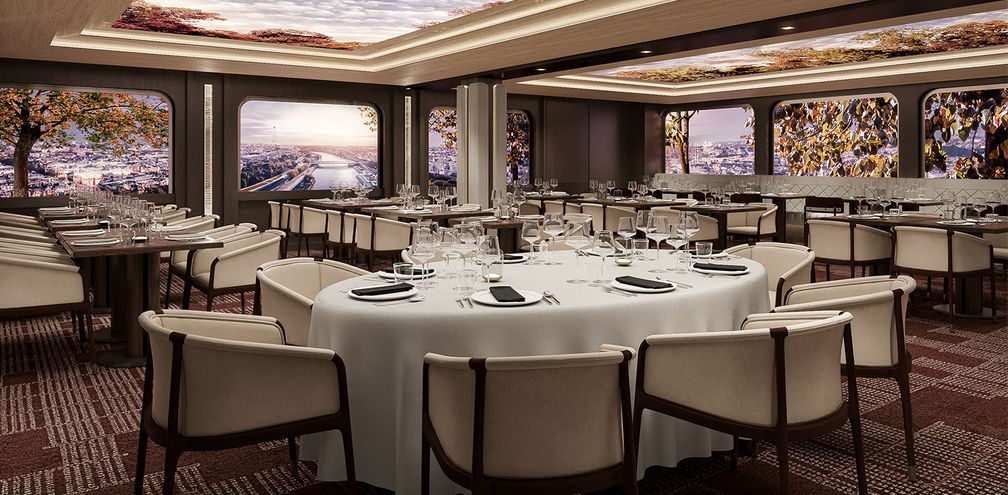 A rendering of the Panorama Room aboard Norwegian Aura