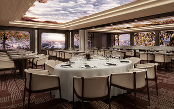 A rendering of the Panorama Room aboard Norwegian Aura