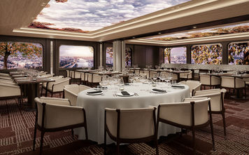 A rendering of the Panorama Room aboard Norwegian Aura