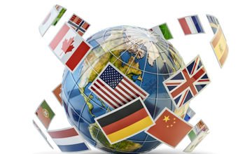 Global, globe, world, countries, flags, travel, concept