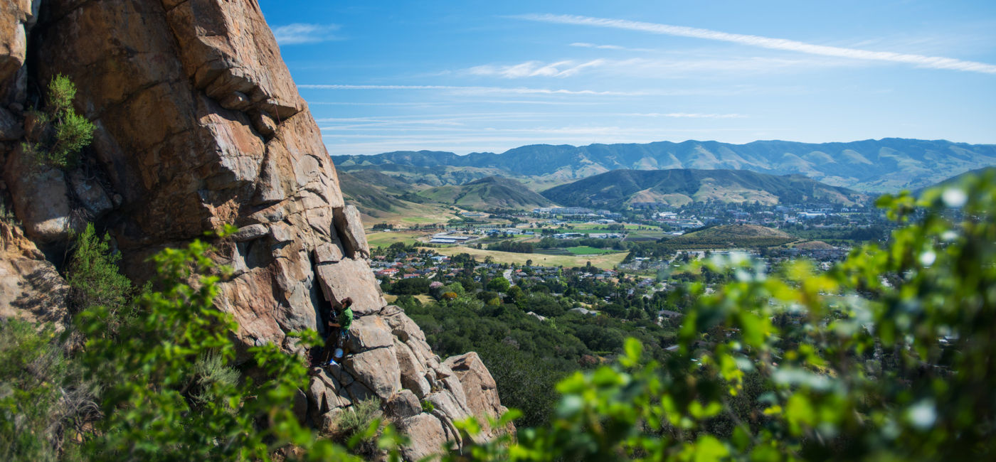 Image: Rock climbing in San Luis Obispo, California. (photo courtesy City of San Luis Obispo Tourism)
