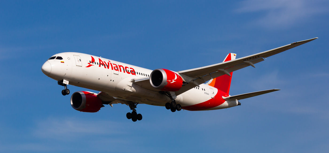 Image: Avianca Airlines Boeing 787-8 Dreamliner. (Photo Credit: JackF / Adobe Stock)