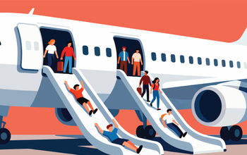 One in 10 air travellers admitted they may still take baggage with them during an evacuation.