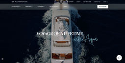 Aqua Expeditions' landing page on its new website. 
