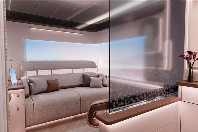 Airbus reveals new First Class Experience concept for A350. Airbus reveals new First Class Experience concept for A350.