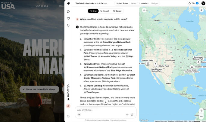 Mindtrip's AI software will provide visitors with the information they need to explore iconic US destinations