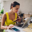 Travel advisor working from a laptop