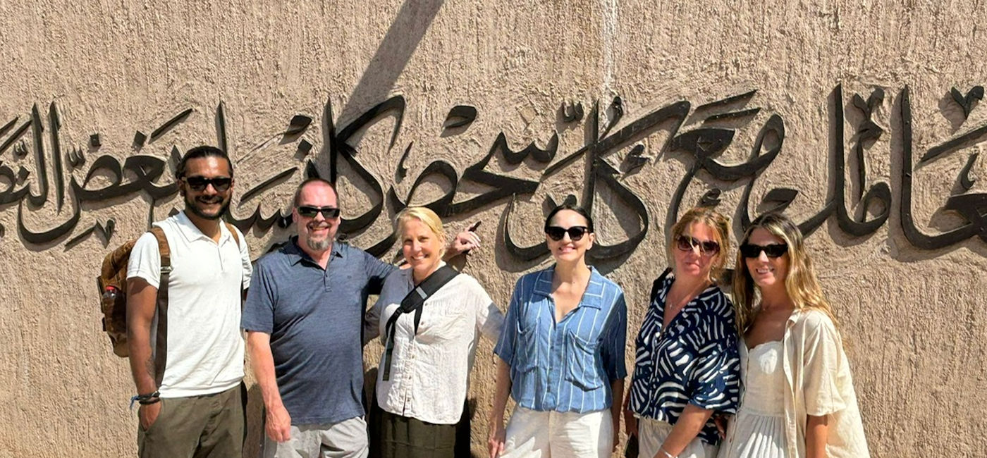 Image: Press trip Dubai Canada/US, Kirk D'Sousa (left) Visit Dubai, and the group