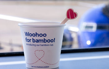 Southwest Airlines' new inflight cup and stir stick