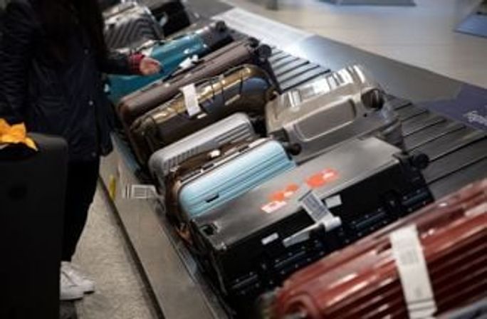 Checked luggage at airport
