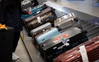 Checked luggage at airport