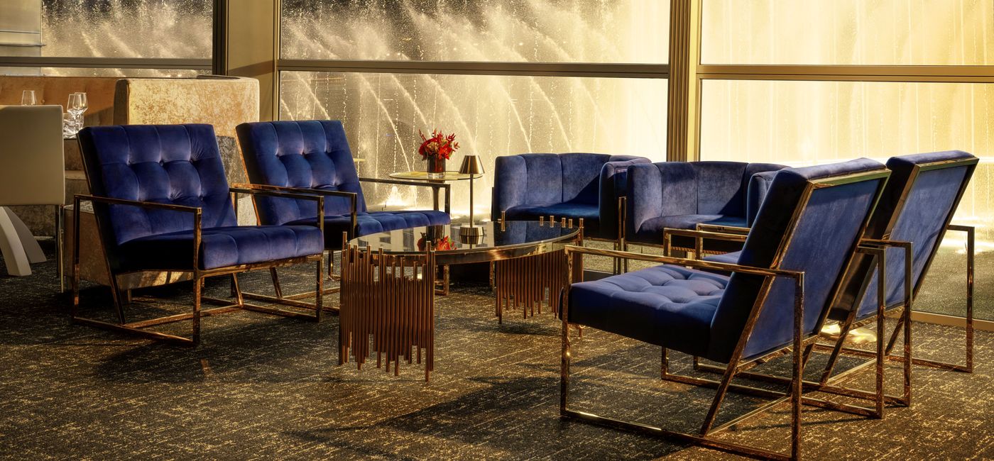 Image: Interior of Bellagio Fountain Club (Photo Credit: Bellagio Fountain Club- MGM Resorts)