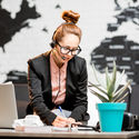 Travel advisor at work