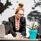Travel advisor at work