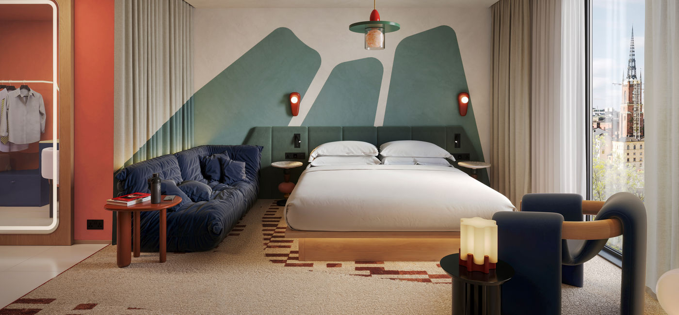 Image: Rendering of a room inside the Tempo by Hilton Belfast City Centre. (Photo Credit: Hilton)