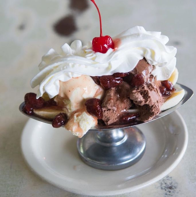 Banana Split Sundae at Lexington Candy Shop Banana Split Sundae at Lexington Candy Shop
