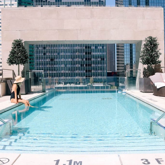 Rooftop pool at The Joule in Dallas