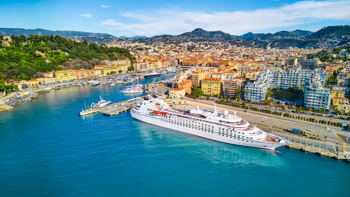 The Star Legend in Nice. Windstar Cruises, Star Legend, small luxury cruise ships, Nice cruise