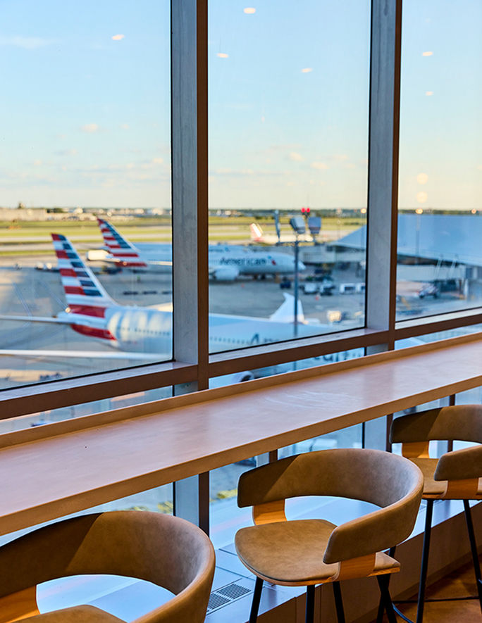 American Airlines Flagship Lounge PHL runway American Airlines Flagship Lounge PHL runway view