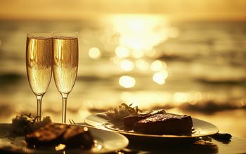 romance travel, luxury, beach, Champagne