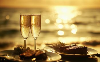 romance travel, luxury, beach, Champagne