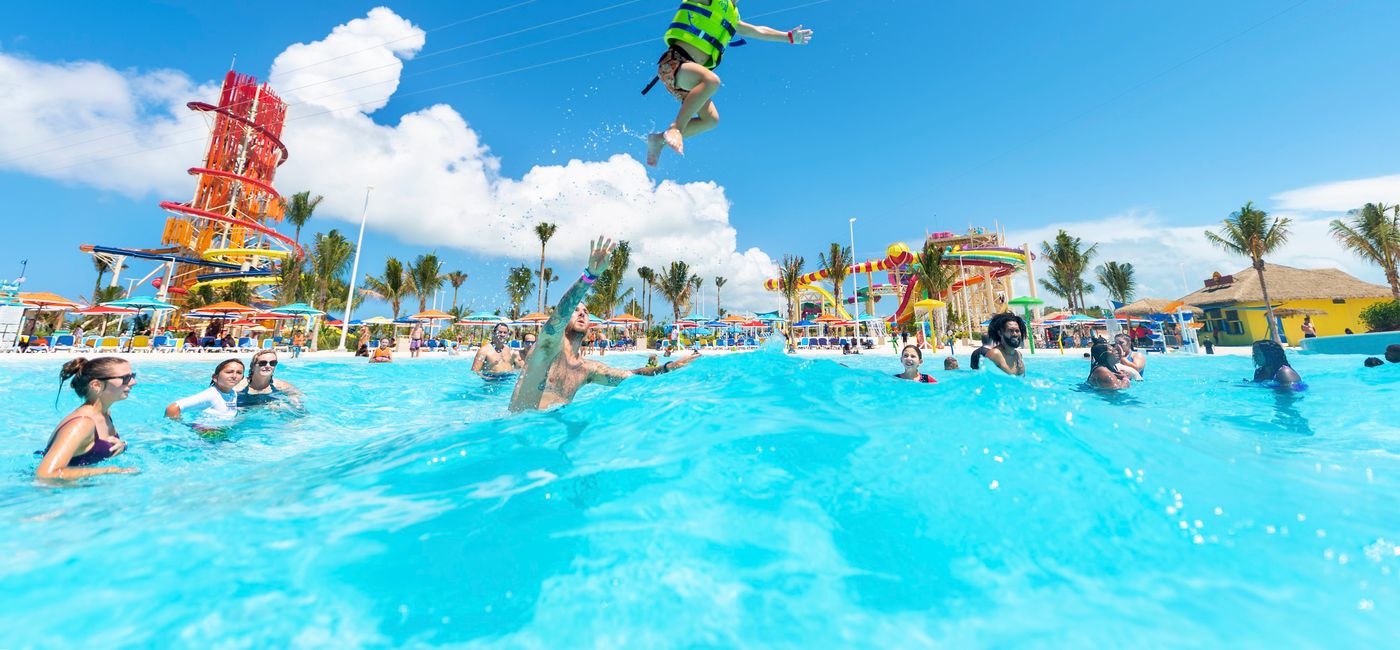 Image: PHOTO: The wave pool on Perfect Day at CocoCay is the largest in the Caribbean. (photo courtesy of Royal Caribbean International)