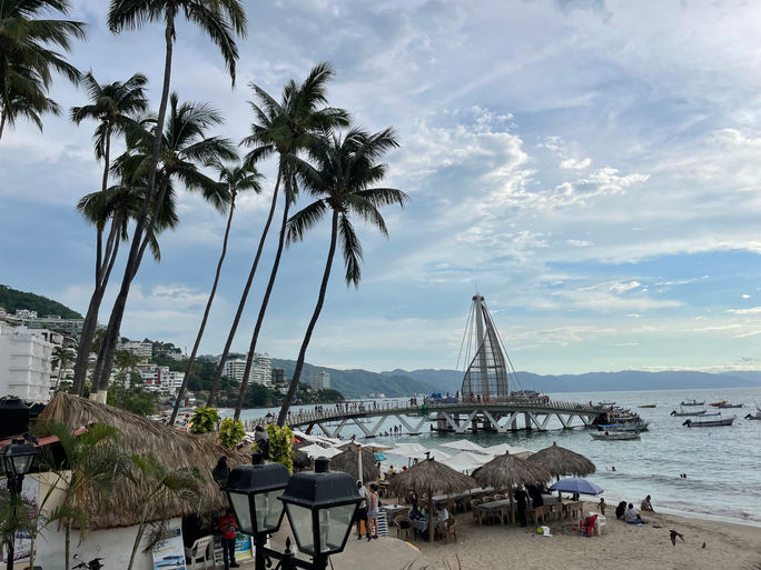 View of Los Muertos Pier in Puerto Vallarta, Mexico
