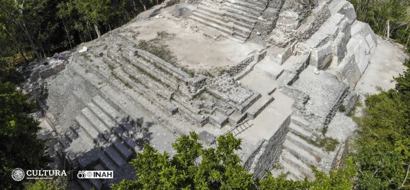 Image: An aerial view of part of Ichkabal Archaeological Zone. (Photo Credit: INAH)